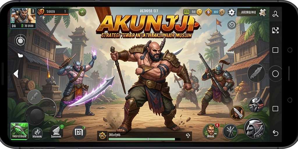 Tampilan menarik dari gameplay strategis AKUNJP yang menegangkan.