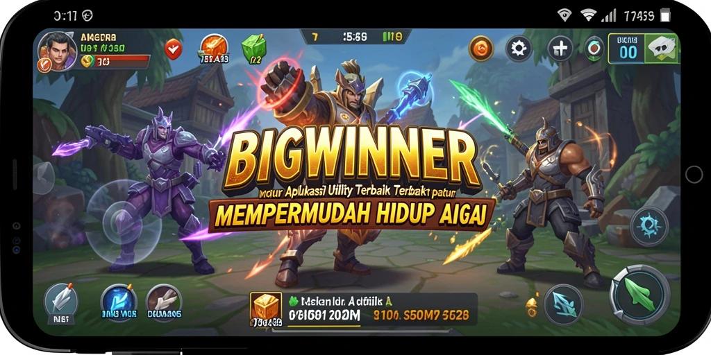 Tampilan antarmuka aplikasi BIGWINNER yang sederhana dan fungsional.