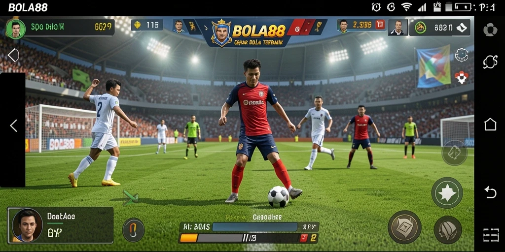 Tampilan gameplay BOLA88 yang seru dan menegangkan.