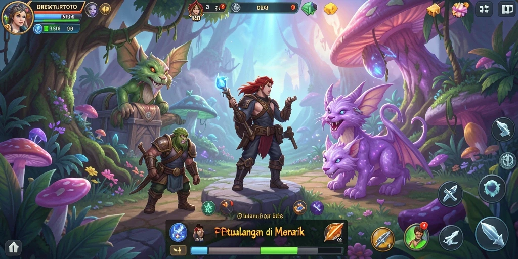 Screenshot dari gameplay <strong>DIREKTURTOTO</strong> yang menampilkan aksi petualangan yang mendebarkan.