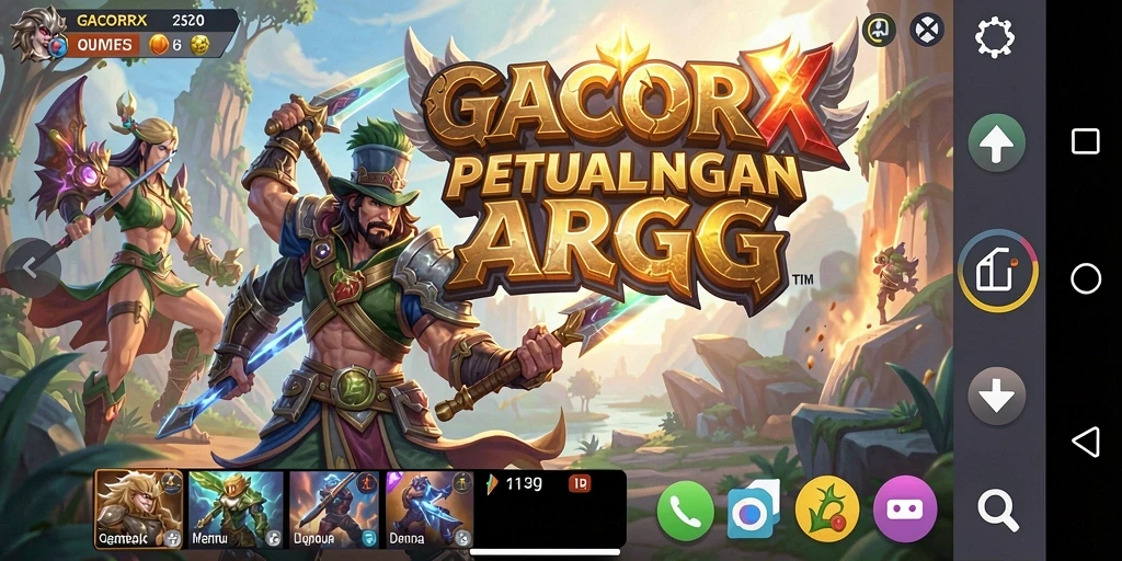 Tampilan gameplay GACORX yang seru dan mendebarkan.