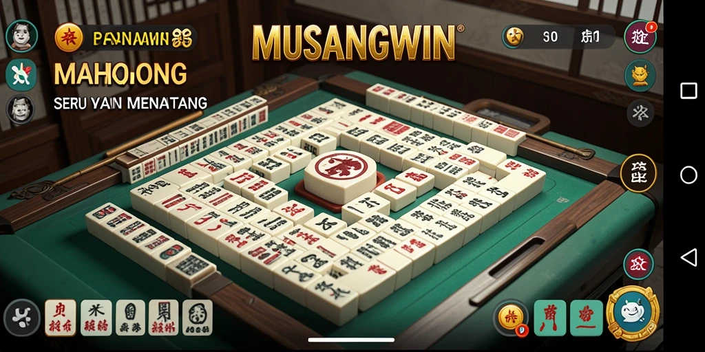 Screenshot gameplay MUSANGWIN menunjukkan keseruan bermain Mahjong.