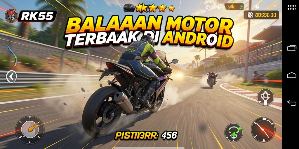 Tampilan menegangkan dari balapan motor di RK55.