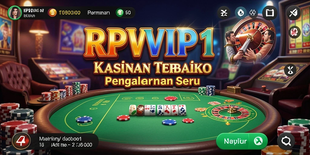 Screenshot utama RPVIP1 menunjukkan gameplay seru di kasino virtual.