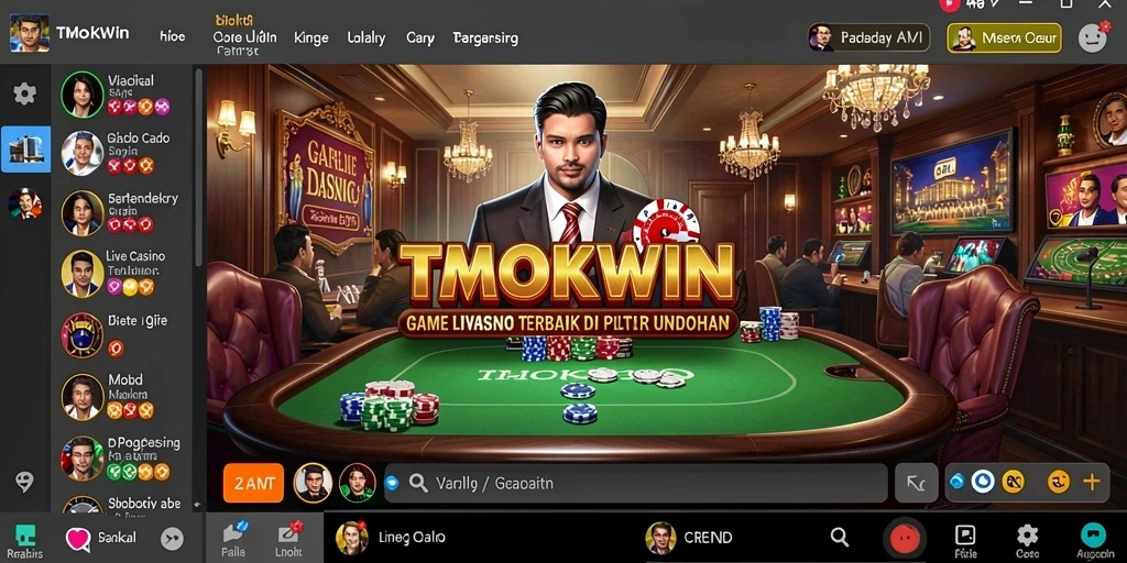 Tampilan gameplay Live Casino yang menarik dan interaktif dari TMOKWIN.