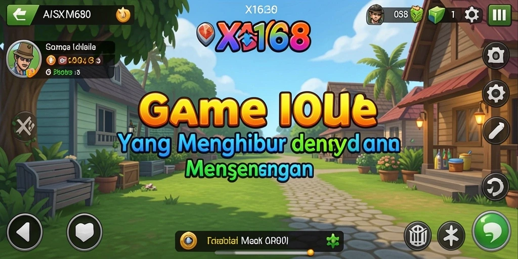 Screenshot menunjukkan gameplay santai dan strategi dalam X168.